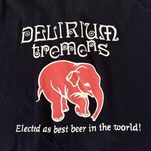 Delirium Tremens Beer Men’s Navy Blue Polo Golf Shirt‎ XL